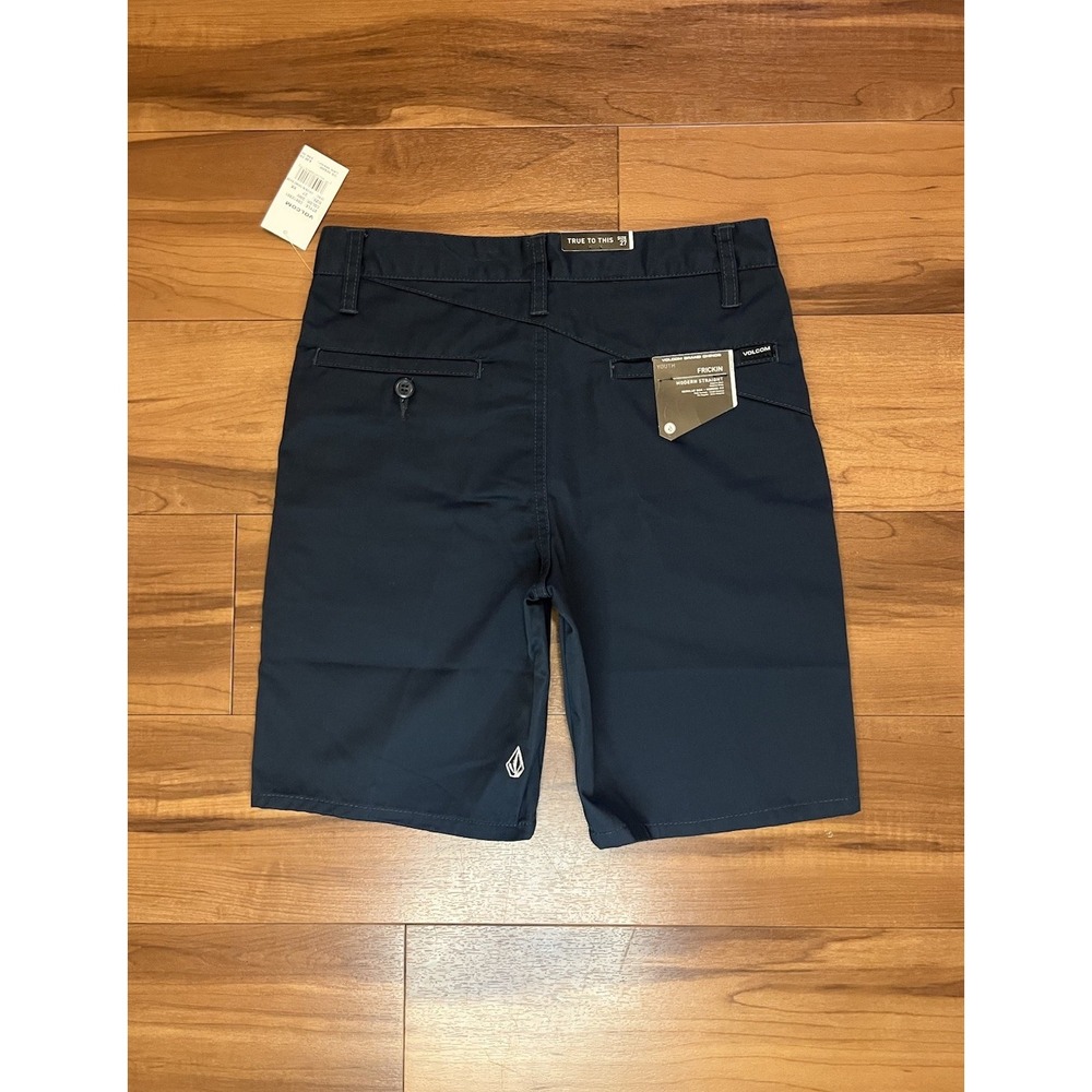 Volcom Shorts Navy Blue Frickin Modern Straight Chino Regular NWT Youth 27 - Picture 2 of 14